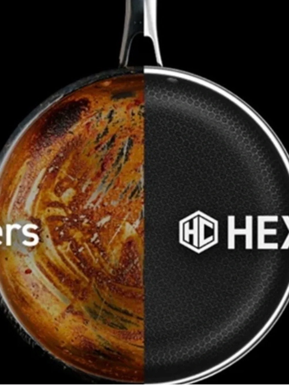 Hexclad used 12 inch Nonstick Wok Pan - Black & Silver Stainless Finish